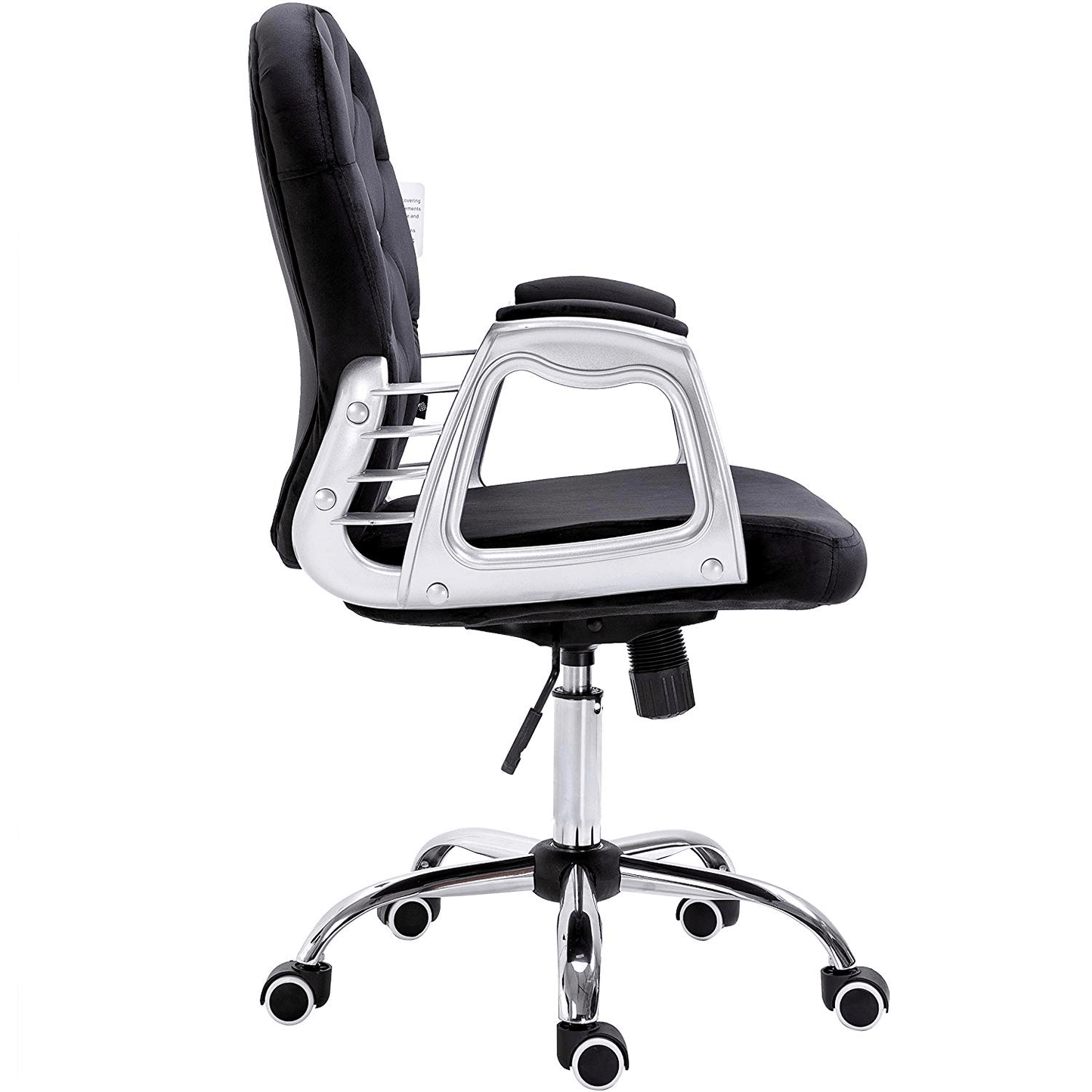 Fauteuil pivotant Chesterfield en velours noir