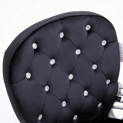 Fauteuil pivotant Chesterfield en velours noir
