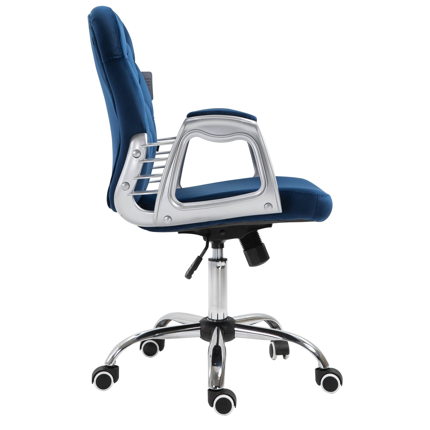 Fauteuil pivotant Chesterfield en velours bleu