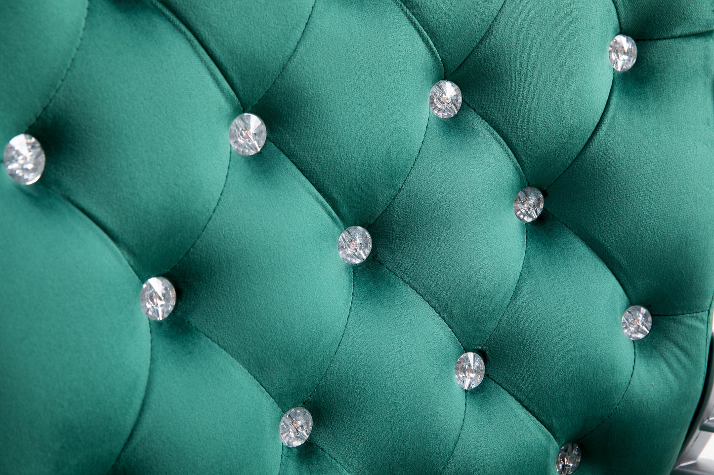 Fauteuil pivotant Chesterfield en velours vert