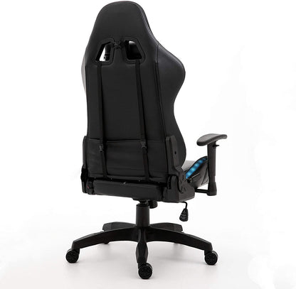 Chaise de bureau gaming VIRIBUS X1 avec LED 12 couleurs, noir et gris