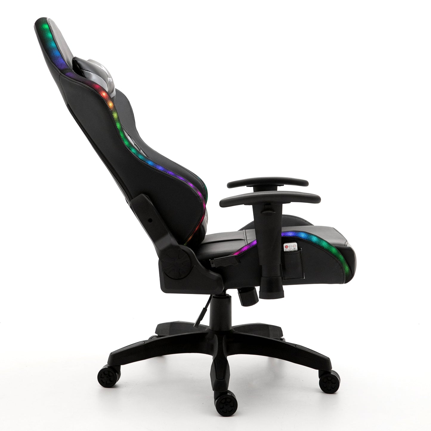 Chaise de bureau gaming VIRIBUS X1 avec LED 12 couleurs, noir et gris