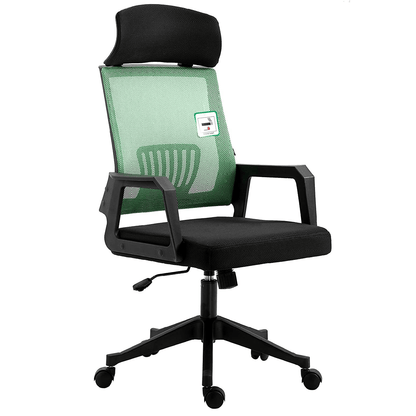 Chaise de bureau Beni Mesh avec appui-tête en vert