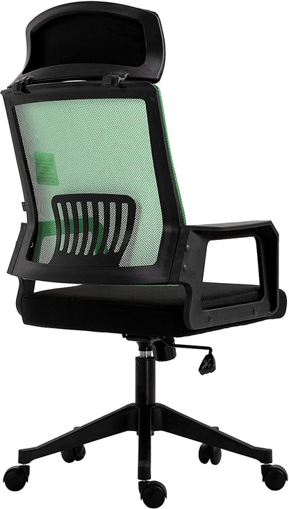 Chaise de bureau Beni Mesh avec appui-tête en vert