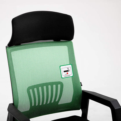 Chaise de bureau Beni Mesh avec appui-tête en vert
