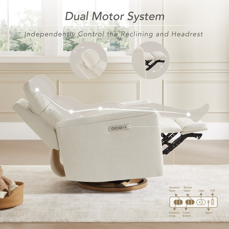 Fauteuil inclinable pivotant électrique Maire avec veilleuse