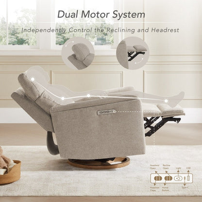 Fauteuil inclinable pivotant électrique Maire avec veilleuse