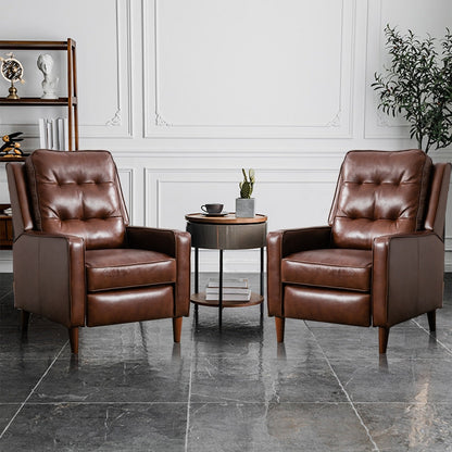 Fauteuil inclinable à dossier inclinable, fauteuil en tissu avec accoudoirs et rivets décoratifs, fauteuil d'appoint pour canapé une place