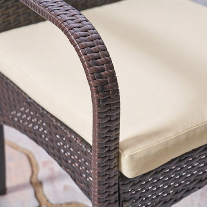 Ensemble de salle à manger d'extérieur Mason Outdoor 7 pièces en bois d'acacia et osier par Christopher Knight Home