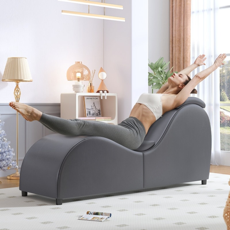 Chaise longue de yoga d'intérieur Mixoy, chaise longue de yoga incurvée pour adultes, idéale pour les étirements, l'exercice et la relaxation.