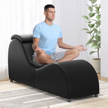 Chaise longue de yoga d'intérieur Mixoy, chaise longue de yoga incurvée pour adultes, idéale pour les étirements, l'exercice et la relaxation.