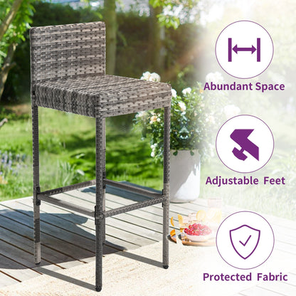 Ensemble de bar en résine tressée Moasis 5 pièces - 5 pièces