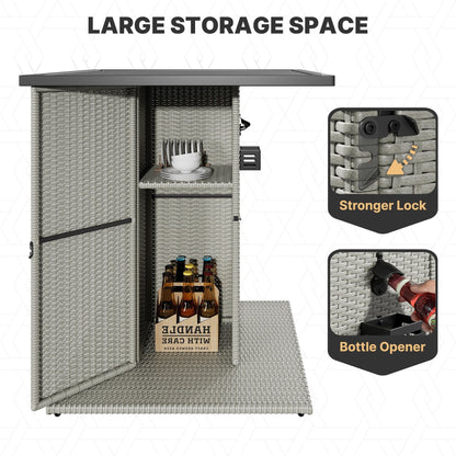 Ensemble de bar en résine tressée Moasis 5 pièces - 5 pièces