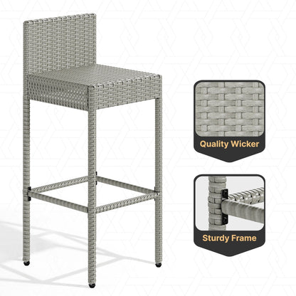 Ensemble de bar en résine tressée Moasis 5 pièces - 5 pièces