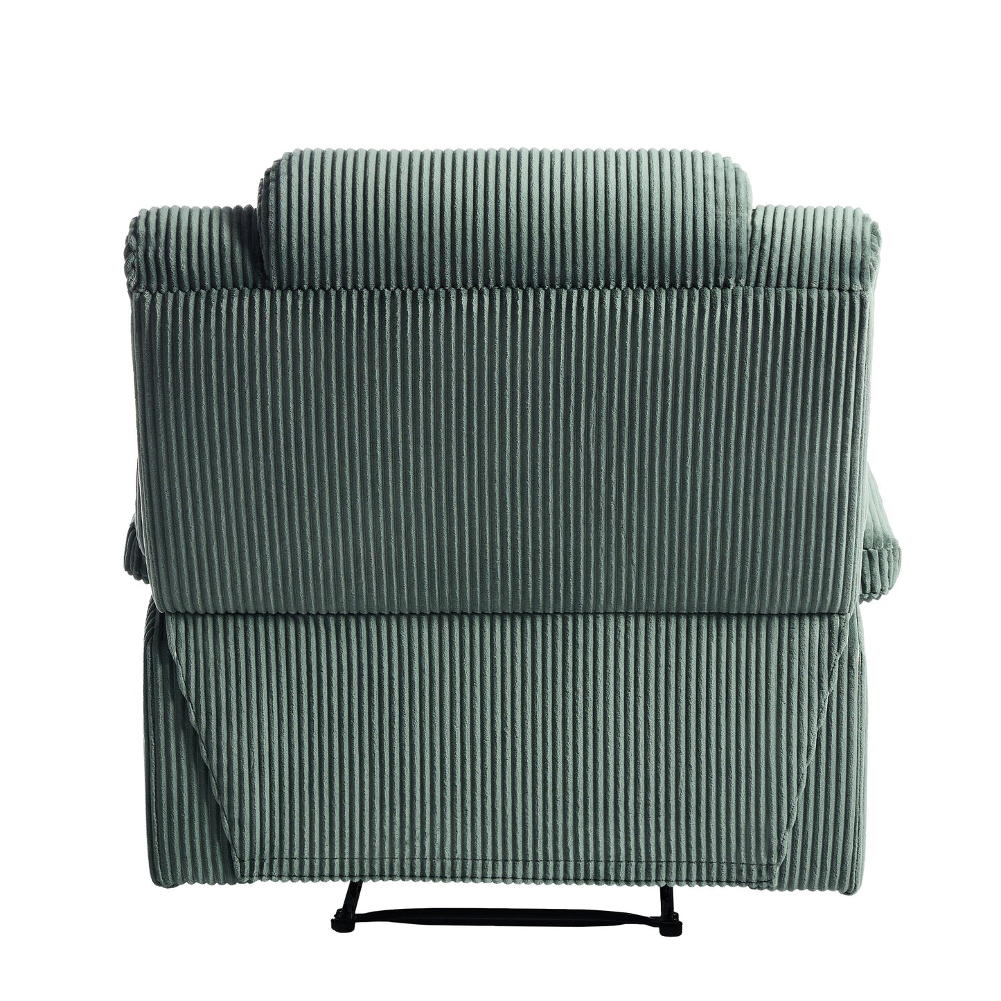 Fauteuil inclinable manuel moderne en velours côtelé, fauteuil inclinable réglable avec larges accoudoirs