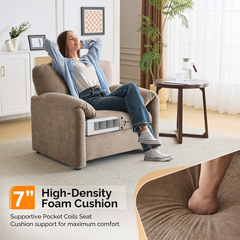 Fauteuil moderne à oreilles d'éléphant, canapé d'appoint confortable pour le salon et la chambre