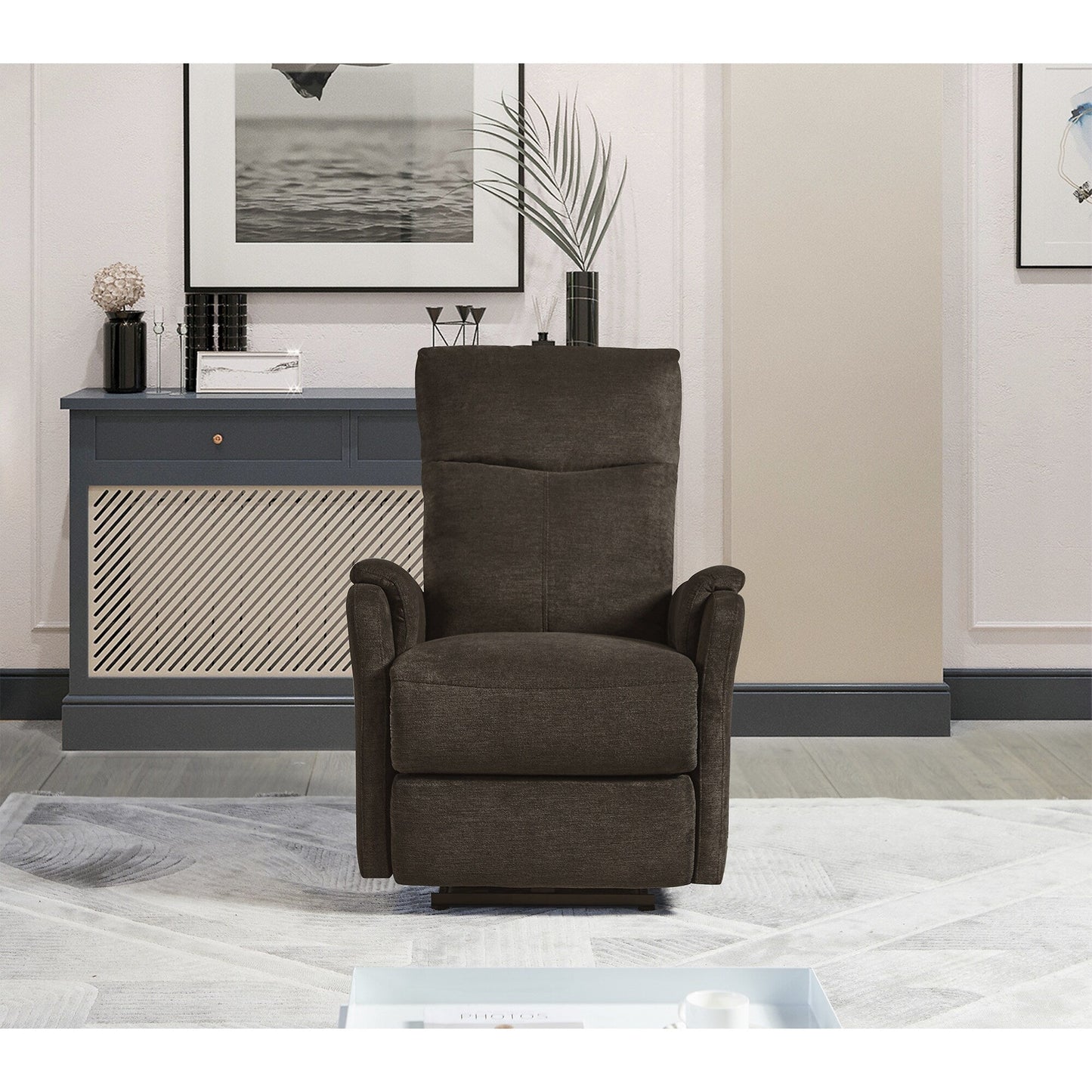 Fauteuil inclinable électrique moderne avec port USB et soutien complet de la tête et des lombaires