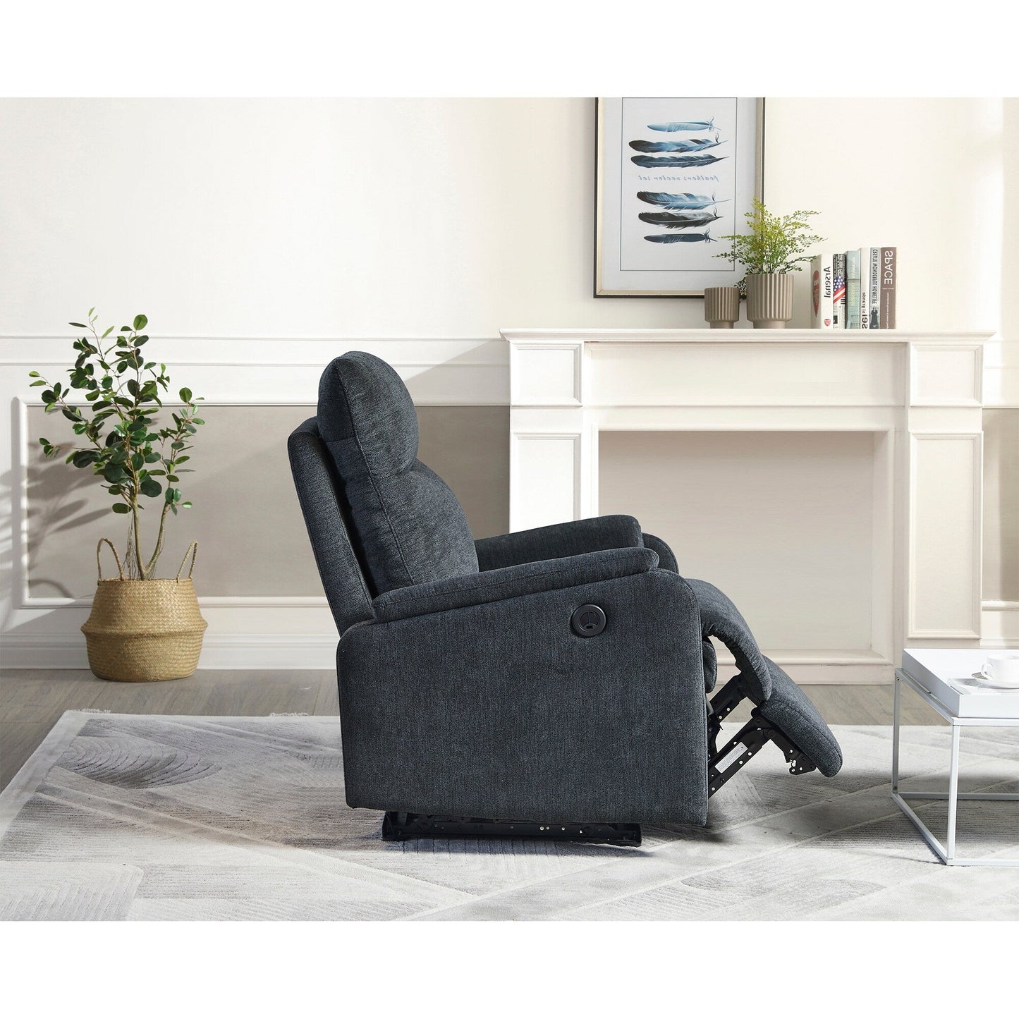 Fauteuil inclinable électrique moderne avec port USB et soutien complet de la tête et des lombaires