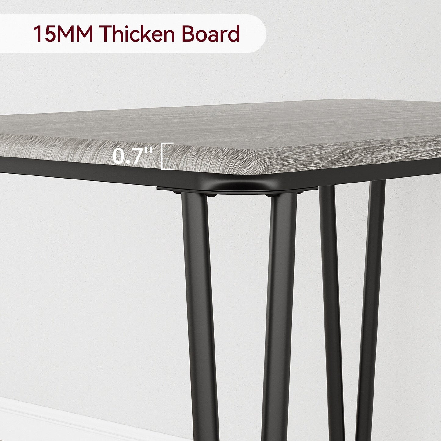 Ensemble table et chaises de cuisine moderne pour salle à manger - 3 pièces