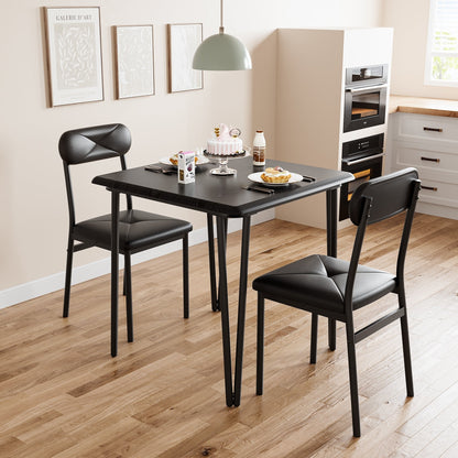 Ensemble table et chaises de cuisine moderne pour salle à manger - 3 pièces