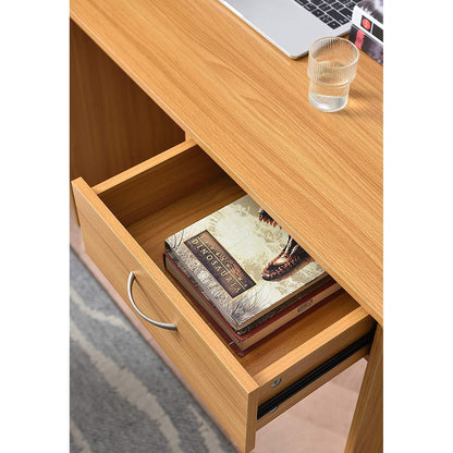 Bureau d'ordinateur MERV de Cherry Tree Furniture, bureau à domicile avec tiroir, couleur hêtre