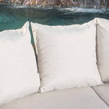 Ensemble de canapés d'angle en résine tressée Newton, résistant aux intempéries, par Christopher Knight Home