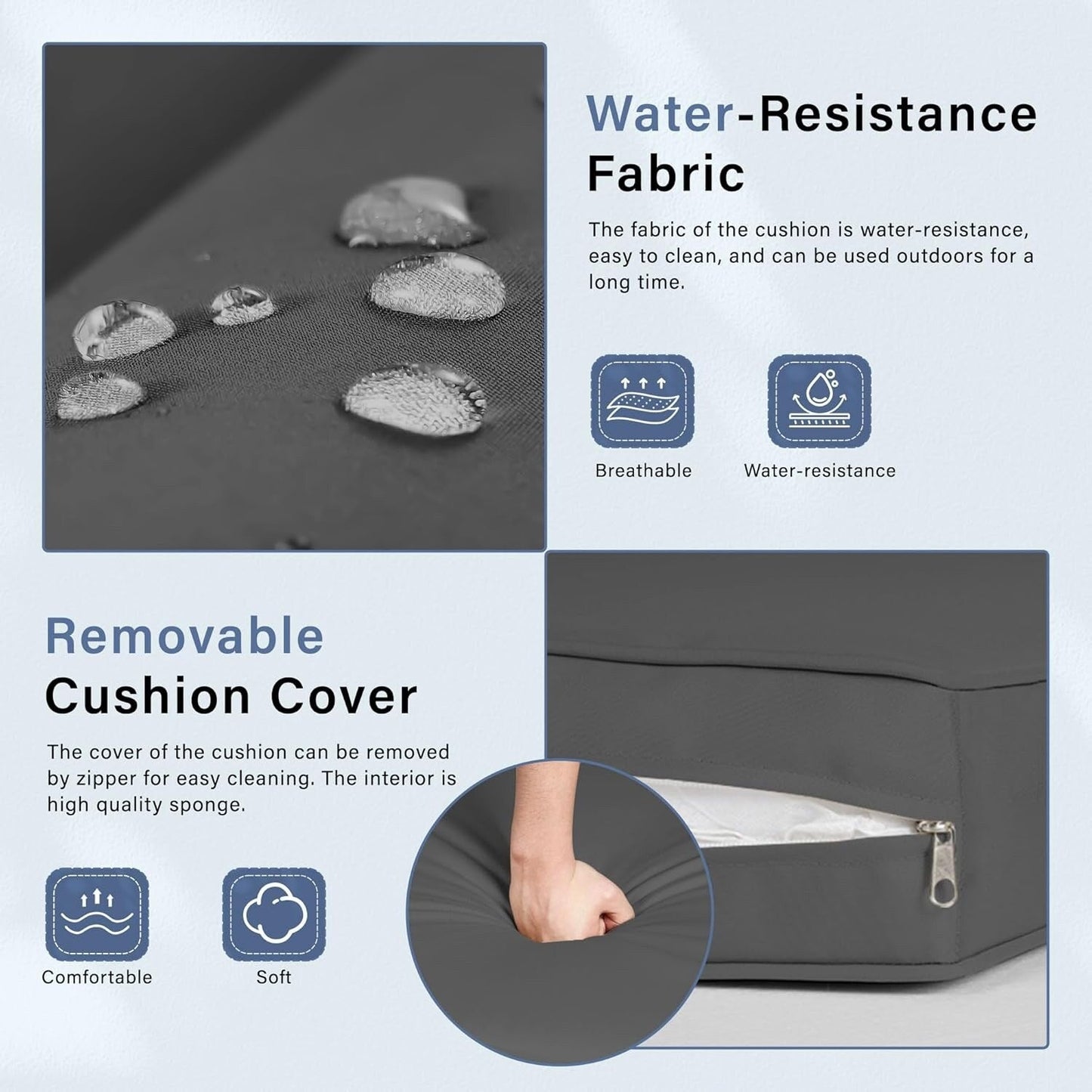 Ensemble de conversation extérieur Nuon 4/5 pièces, lit de jour en osier avec auvent, par Havenside Home