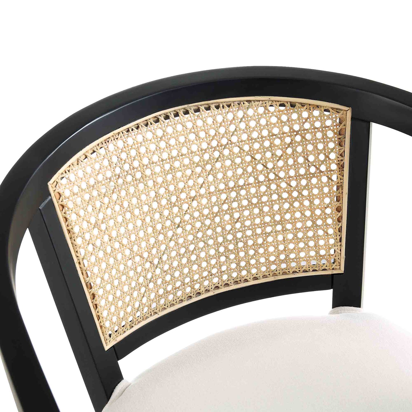 Chaise de bureau pivotante en rotin naturel Lucia