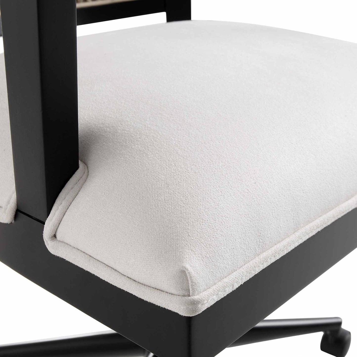 Chaise de bureau pivotante en rotin naturel Lucia