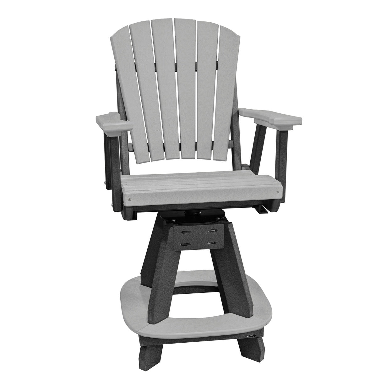 Ensemble de salle à manger carré cinq pièces OS Home and Office, hauteur comptoir, gris clair sur piètement noir