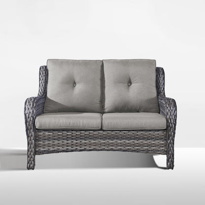 Ensemble canapé deux places d'extérieur en osier et rotin Gymojoy