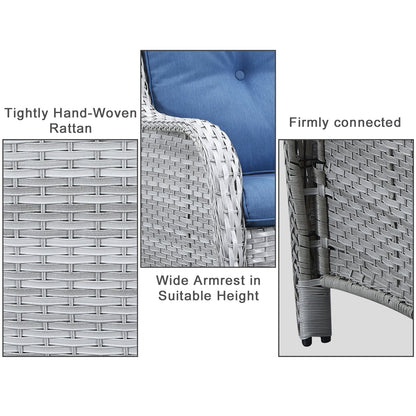 Ensemble canapé deux places d'extérieur en osier et rotin Gymojoy