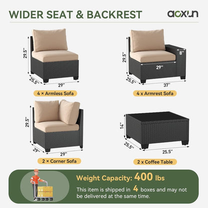 Ensembles de mobilier de jardin avec coussins de 10 cm d'épaisseur