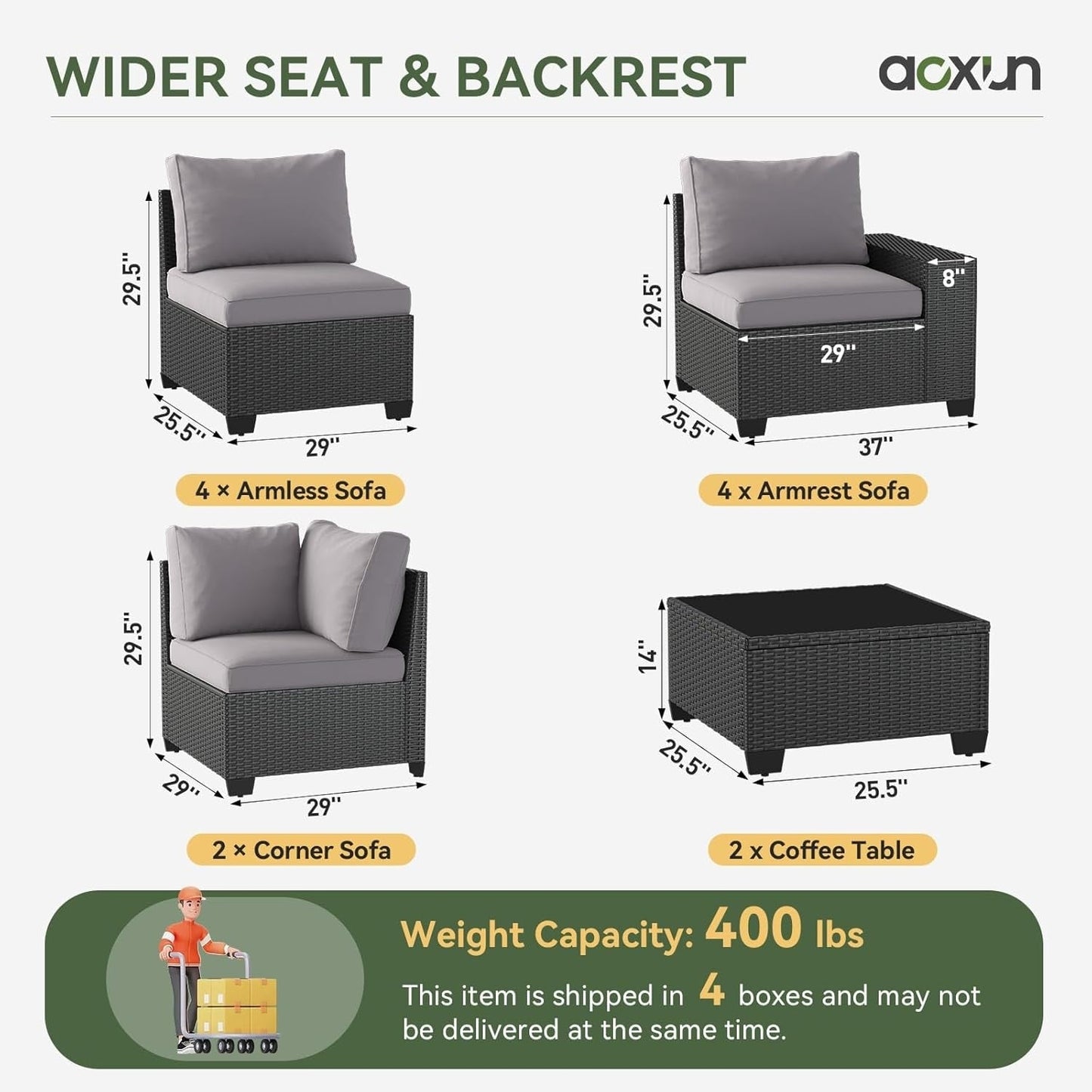 Ensembles de mobilier de jardin avec coussins de 10 cm d'épaisseur