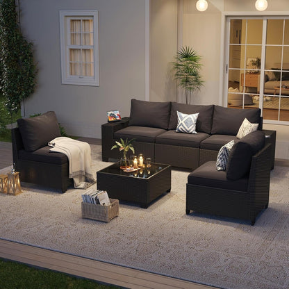 Ensembles de mobilier de jardin avec coussins de 10 cm d'épaisseur