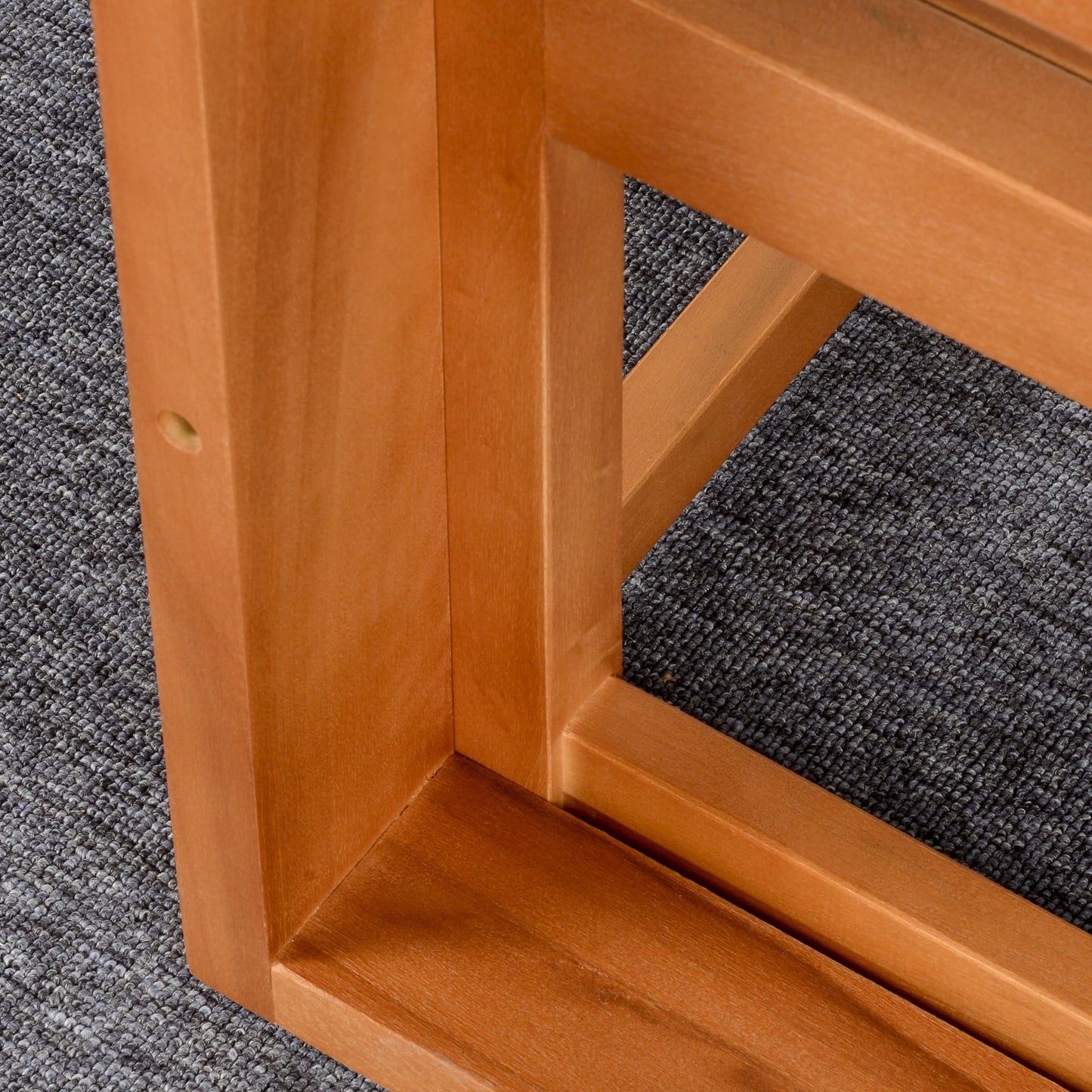 Ensemble de mobilier de patio Outsunny 5 pièces en forme de L, canapé d'angle extérieur en bois, gris