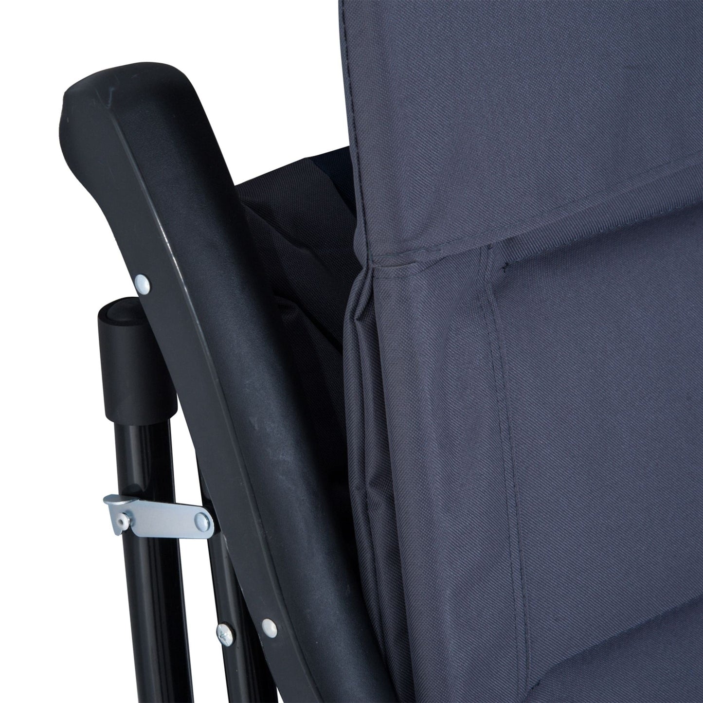 Ensemble de fauteuil à bascule pliant Outsunny avec assise et dossier rembourrés, oreiller