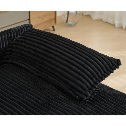 Canapé-lit surdimensionné en velours côtelé moelleux, réglable