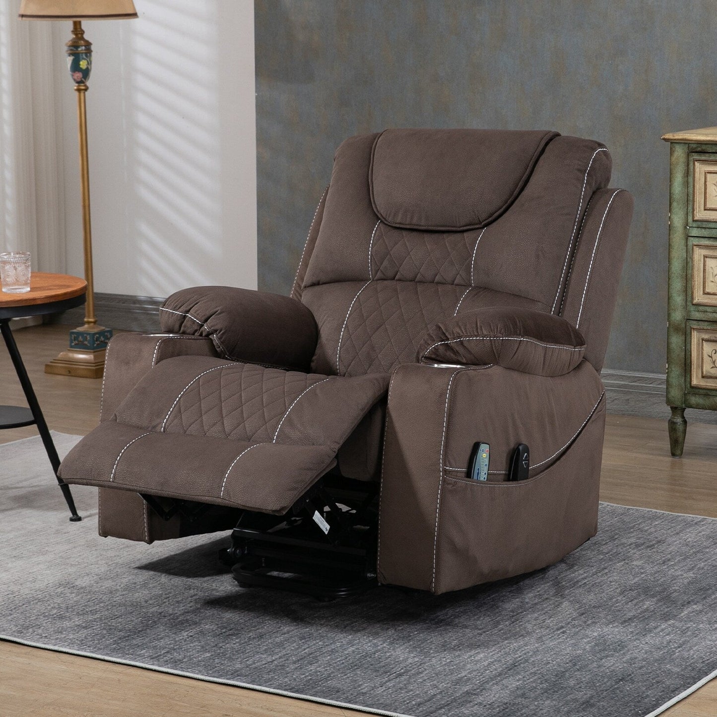 Fauteuil inclinable électrique surdimensionné, fauteuil releveur électrique pour personnes âgées, 400 lbs.