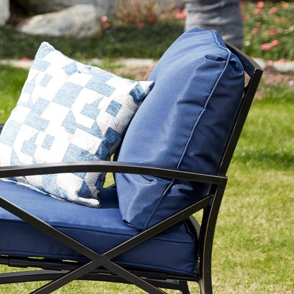 Ensemble de salon de jardin 4 places avec coussins, 6 pièces, PATIO FESTIVAL