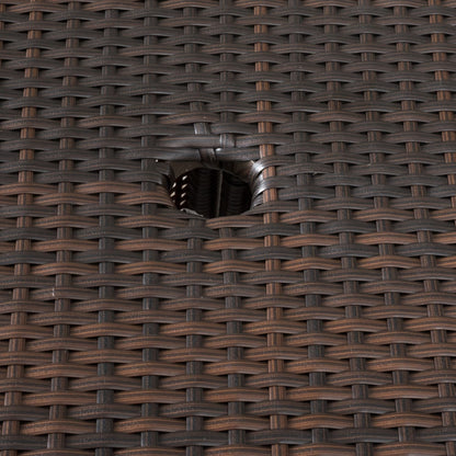 Ensemble bistro d'extérieur 3 pièces en osier Peterson avec coussins par Christopher Knight Home