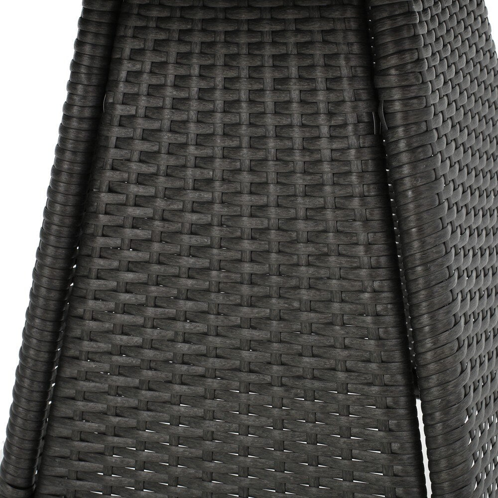 Ensemble bistro d'extérieur 3 pièces en osier Peterson avec coussins par Christopher Knight Home