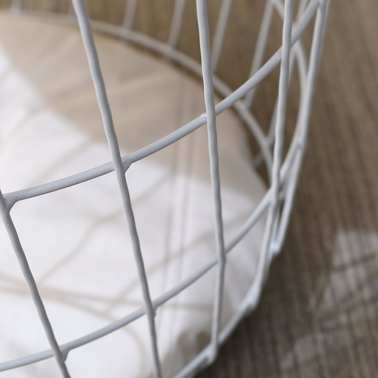 Table d'appoint/nichoir pour chat d'intérieur Mau avec coussin (blanc)