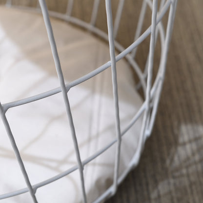 Table d'appoint/nichoir pour chat d'intérieur Mau avec coussin (blanc)