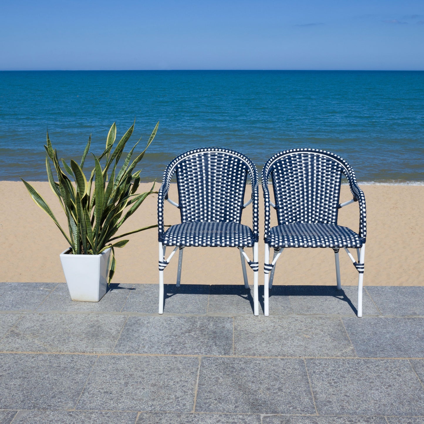 Fauteuil Doreth de SAFAVIEH (lot de 2) - 23 cm (L) x 36 cm (P) x 25 cm (H)