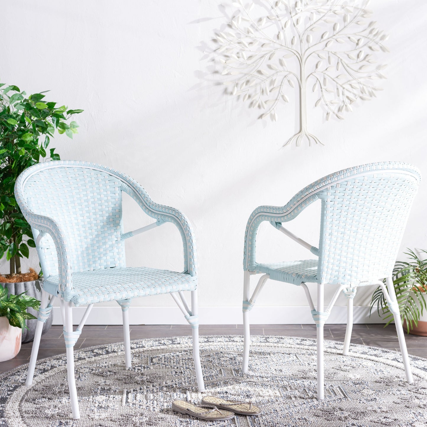 Fauteuil Doreth de SAFAVIEH (lot de 2) - 23 cm (L) x 36 cm (P) x 25 cm (H)