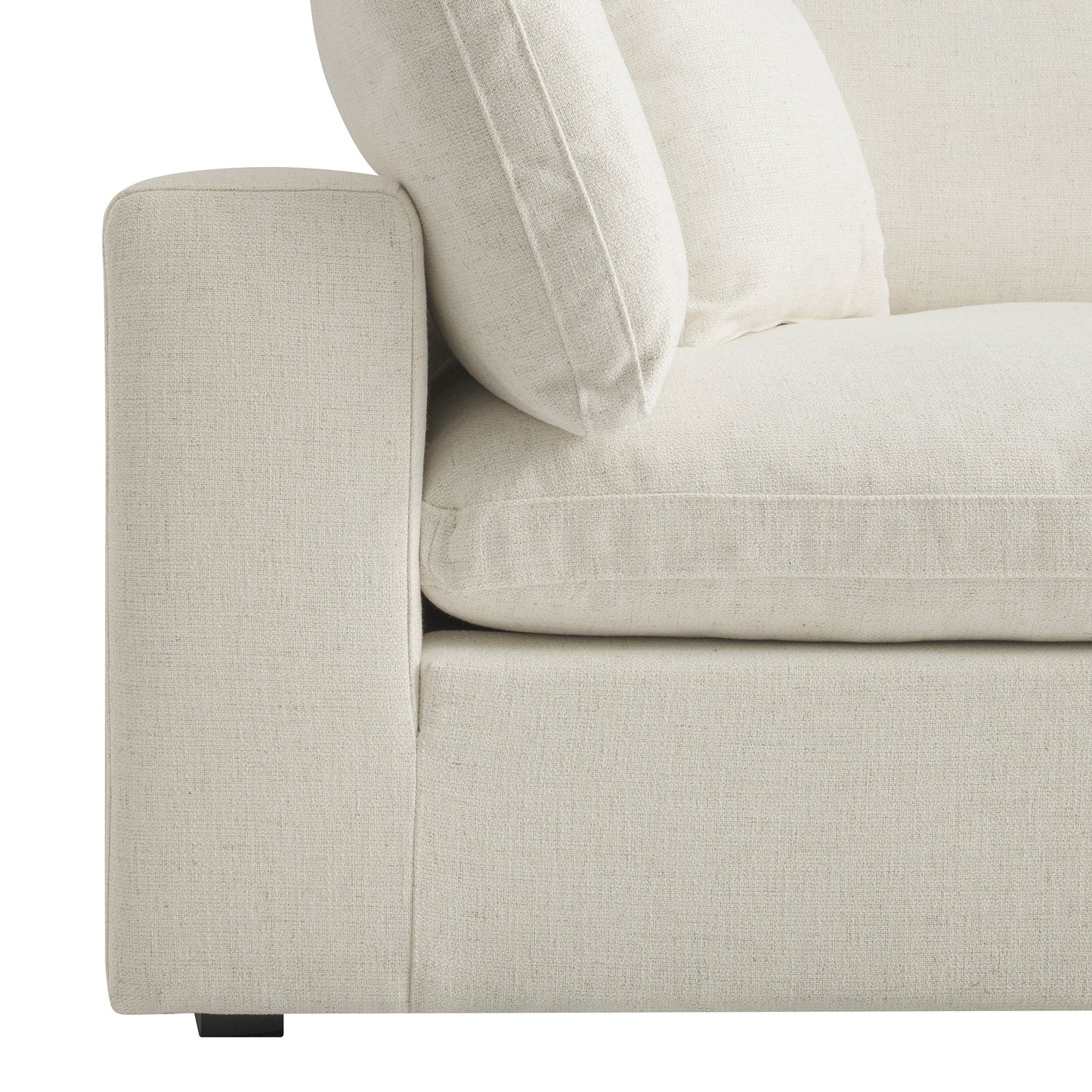 Canapé modulaire Lutyens en lin mélangé beige, 2 pièces