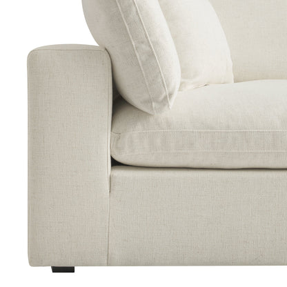 Canapé modulaire Lutyens en lin mélangé beige, 2 pièces