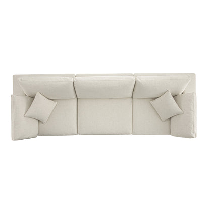 Canapé modulaire Lutyens en lin mélangé beige, 3 pièces