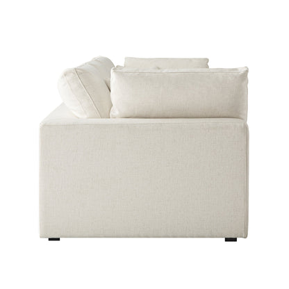 Canapé modulaire Lutyens en lin mélangé beige, 3 pièces